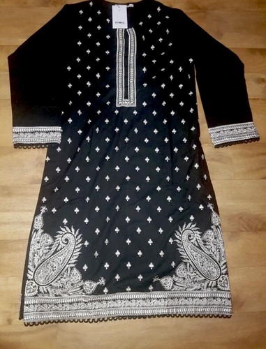 Khaadi black embroidered kurta