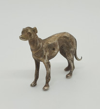 Sterling Silver Miniature Greyhound Dog Figurine