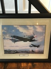RAF Aviation Art Framed Print Hawker Hurricane Night Fighters Barry Price