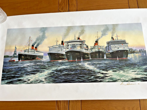 Cunard queens xl unframed - 5,
