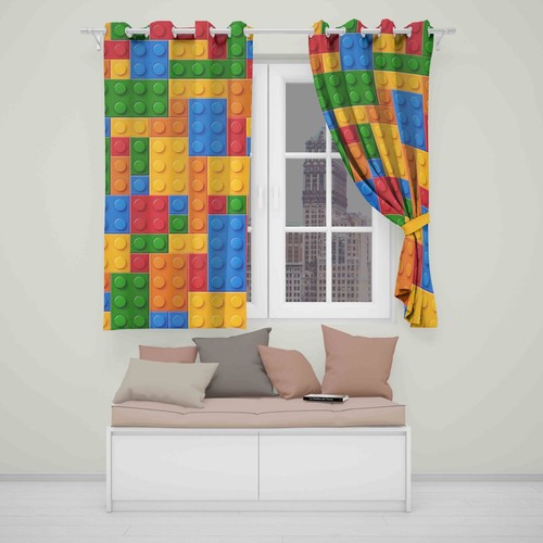 Building block curtain - block,