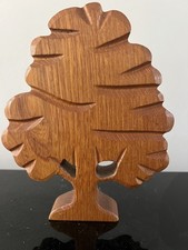 Vintage carved Wych ash Carved wood tree sculpture ornament decor Treen Carving