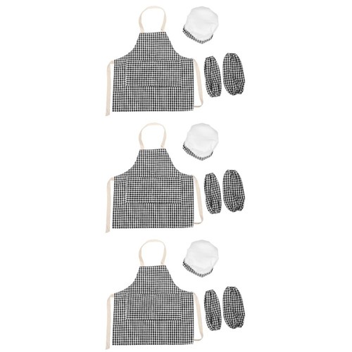 White kids apron and chef - white,