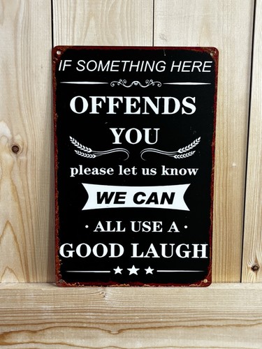 Humorous metal sign man cave - humorous,