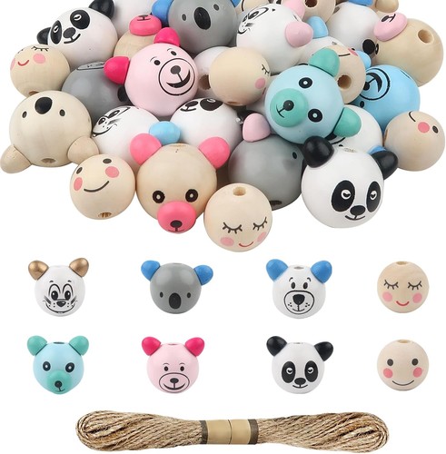 Toaob 40pcs wooden beads with - toaob,
