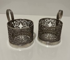 2 Soviet USSR tea glass cup