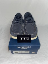 Docksides Sebago - BNWB - Suede Boat Shoes - Navy Blue - Size 7.5 UK