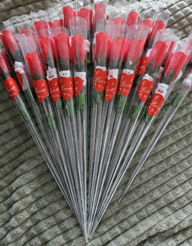 Artificial single stem rose - single,
