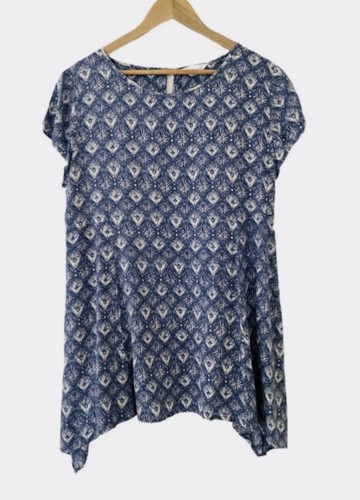 Nomads tunic top blue white - nomads,