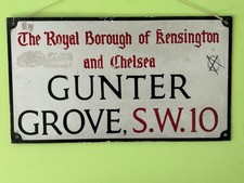 Original Street Sign Chelsea Home Of Punk Rock Sex Pistols Johny Rotton  