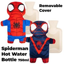 Marvel Spiderman 3D Novelty Soft Fleece Cover Hot Water Bottle 750ml