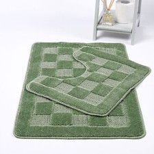 Bath Mat Set Squares 2 Piece