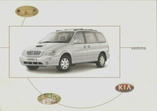 Kia Sedona 2003 UK Market Sales Brochure 2.5 V6 2.9 CRDi L LX SE