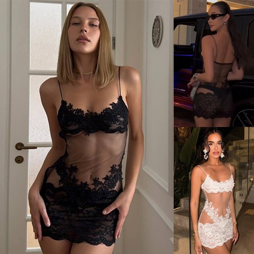 Womens sexy mesh see - womens, through
