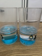 Pair Of Plastic Floating Penguin Cups Tumblers