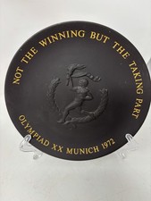 Vintage Wedgewood Olympic Jasperware Plate 1972