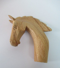 WOODEN CARVED  HORSE HEAD  STICK Handle  for Walking stickmaking