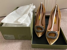 rupert sanderson 37.5 malory swarovski velvet high heel shoes