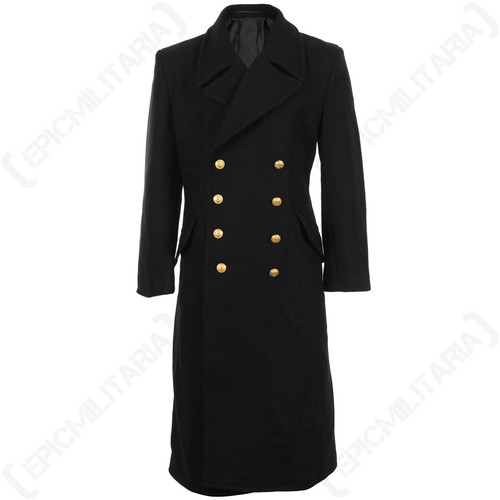 Black navy wool - wool, coat