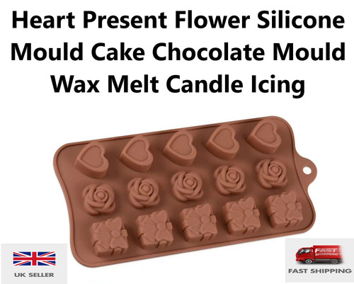 Heart present flower silicone - heart,