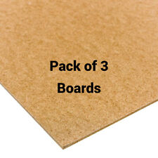 Hardboard Sheet 3.2mm Board Pack of 3. 1x1 ft to 4x4 ft Options