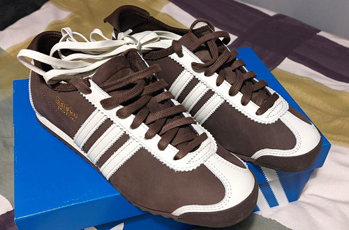 Adidas brown white italia s - adidas, brown/white