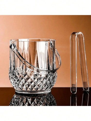 Elegant transparent ice bucket - transparent,