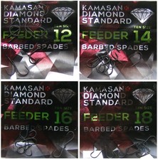 Kamasan Diamond Standard Spade End Fishing Hooks - Barbed Feeder