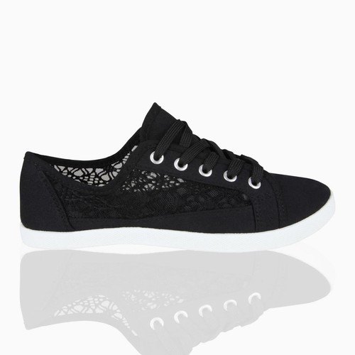 Women ladies plimsoles floral - ladies,