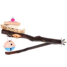  Large Parrot Perch Platform Paw Grinding Stick Bird Supplies Wood