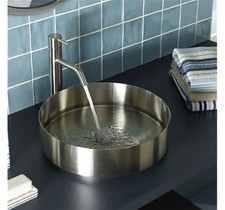 Just Taps Inox 400mm Round Sit On Basin