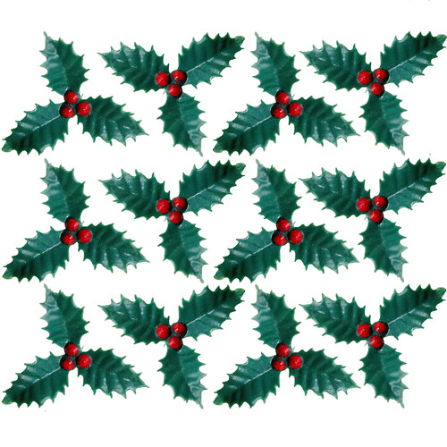 Holly berry cake topper - topper, 4cm
