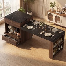 78.8" Rolling Kitchen Island