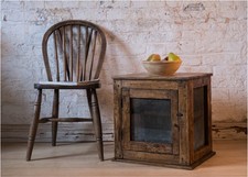 19th century victorian pine cupboard with shelf (910)