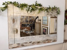 Huge Decorative Mirror With Life Saying