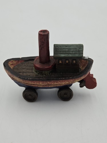 Vintage miniature toy tugboat - vintage,