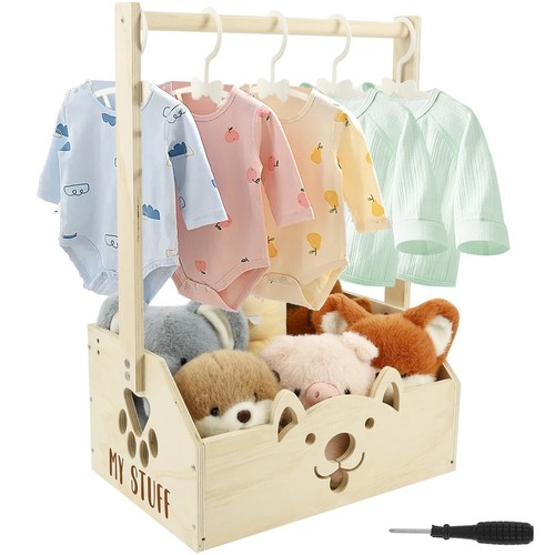 Wooden storage basket crate - storage,