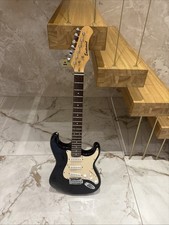 encore Electric Guitar 80s/90s Classic Black Stratocaster Vintage