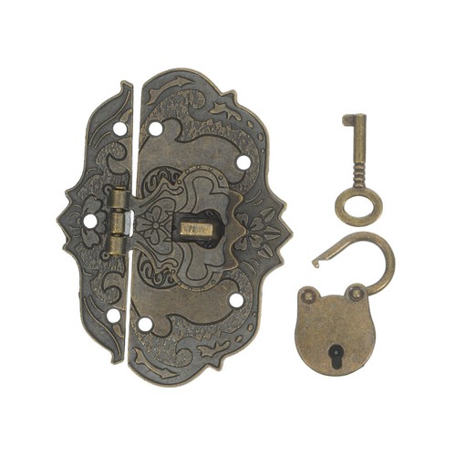 Set antique cabinet padlock - set,