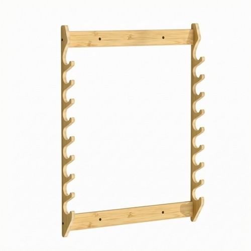 Bamboo rod rack curved rests - bamboo,
