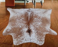 Genuine Cowhide Rug Brown &