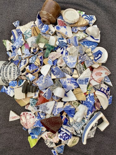 Antique pottery shards - shards, 2.5+