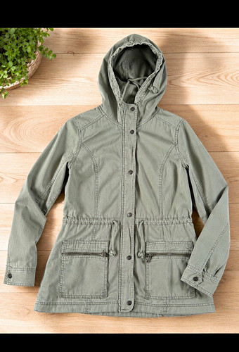 Hollister hooded button jacket - button,