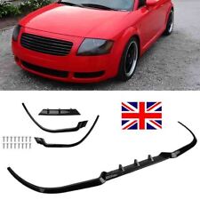 Gloss Black For Audi TT MK1 8N Car Front Bumper Lip Spoiler Splitter Kit ABS MU