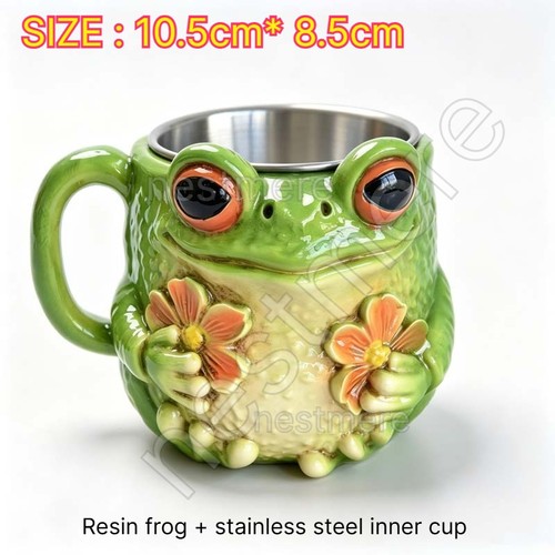 Vintage sculpted resin frog - vintage, 3d