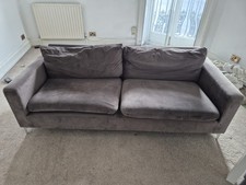 2 Seater Sofa Bed Grey fabric