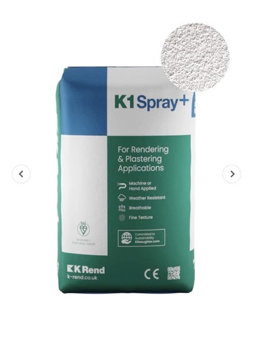 Rend spray 25kg white - spray+,