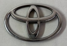 TOYOTA silver car label logo