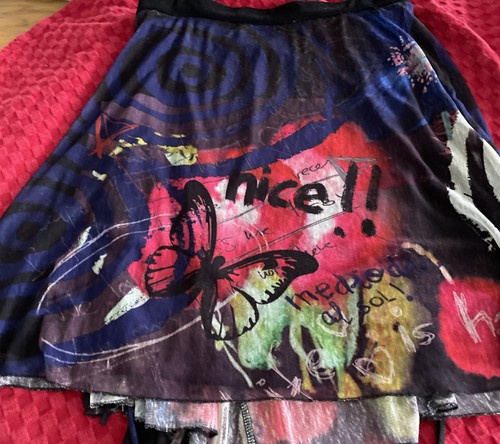 Desigual graphic skirt black - skirt,