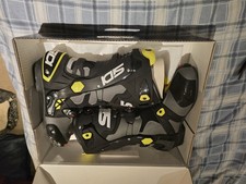 SIDI REX MOTORCYCLE BOOTS Grey/Black/Fluro Size 44  Condition - used only  once 